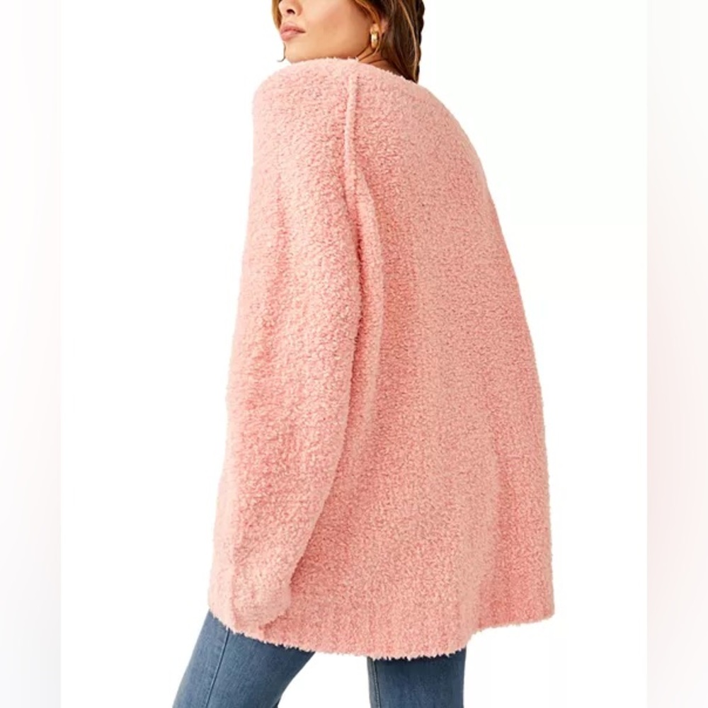 NWOT Free People Teddy Sweater Tunic In Pale Rosette Women’s Medium - Picture 4 of 12